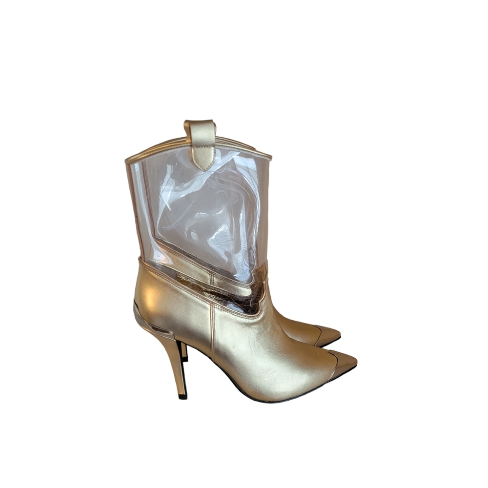 Jeffrey Campbell Gold and clear boots size 7 NWOB - Picture 3 of 6